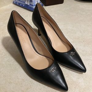 Coach Black Leather Heels